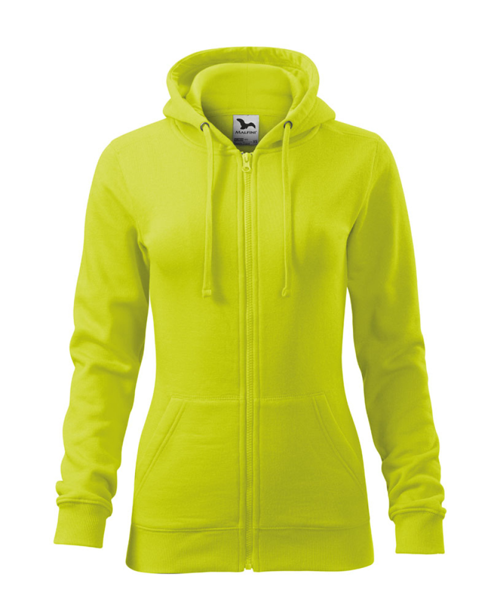 Levně Mikina dámská Trendy Zipper 411 - XS-XXL - limetková