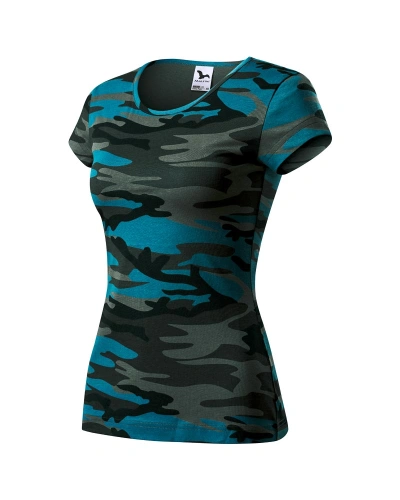 Triko dámské Camo Pure C22- camouflage petrol