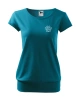 Triko dámské City, tlapka, tmavý tyrkys Triko dámské City, tlapka, tmavý tyrkys