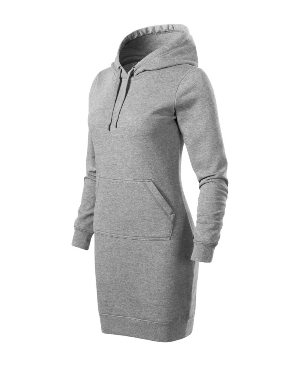 Levně Šaty dámské SNAP 419 - XS-XXL - tmavě šedý melír
