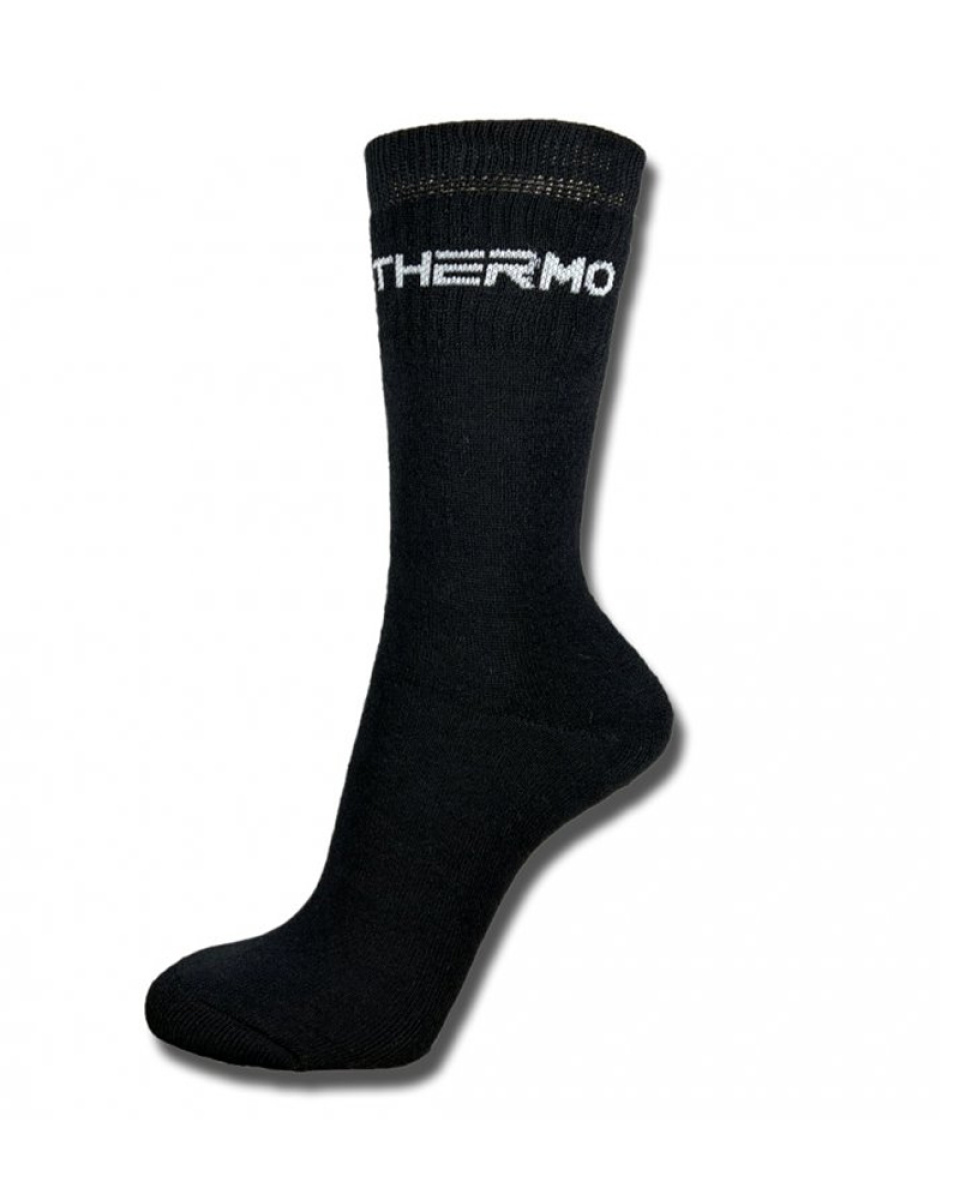 Levně Ponožky bavlněné THERMO, černá