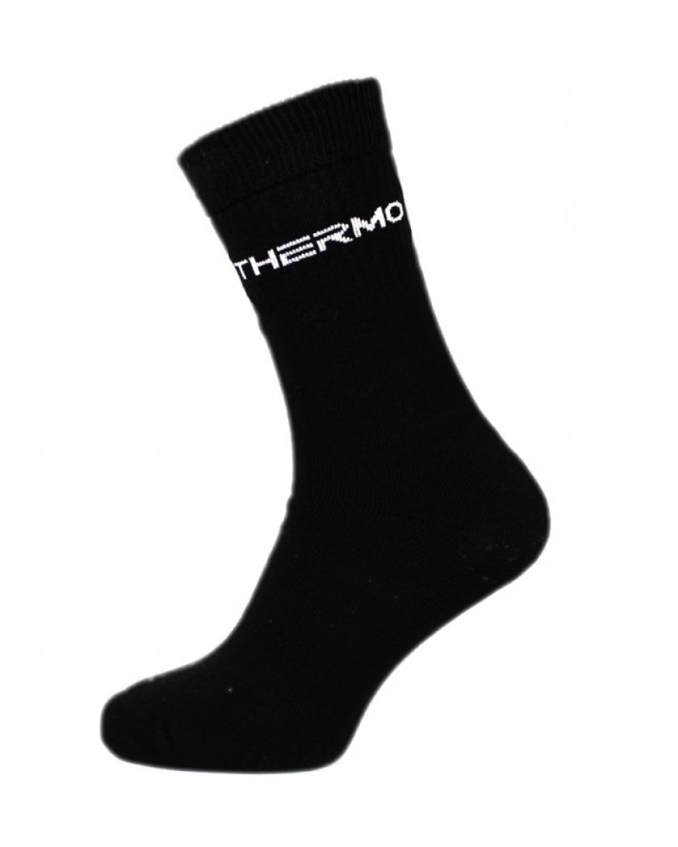 Levně Ponožky bavlněné THERMO OUTDOOR - černé