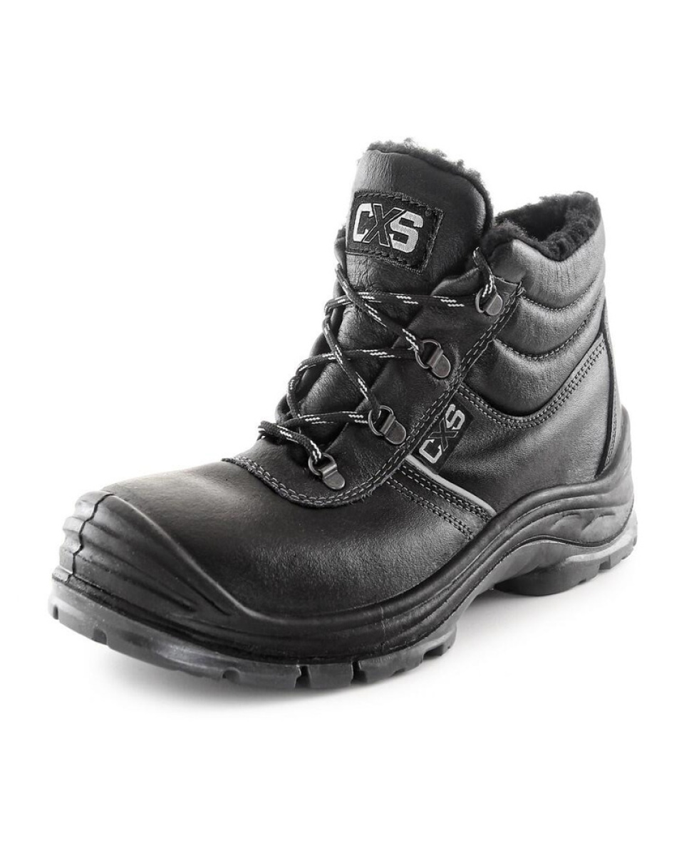 Levně Obuv kotníková CXS SAFETY STEEL NICKEL, S3, zimní, černá