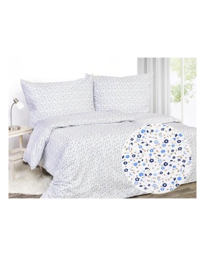 Bavlněné ložní povlečení – Drobné modré kvítí - jednolůžko