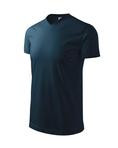 Unisex tričko HEAVY V-NECK - námořní modrá