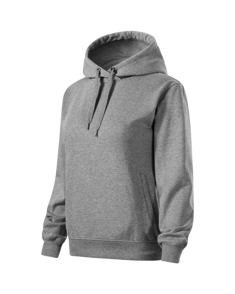 Levně Mikina dámská MOON 421 - XS-XXL - tmavě šedý melír