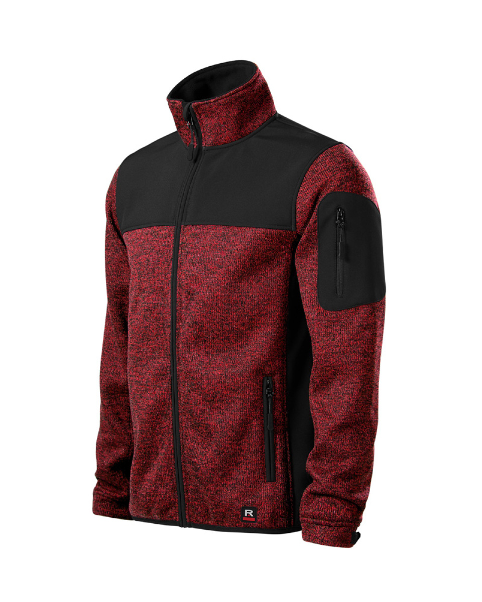 Levně ESHOP - Bunda pánská softshellová Malfini Casual 550 - knit marlboro red