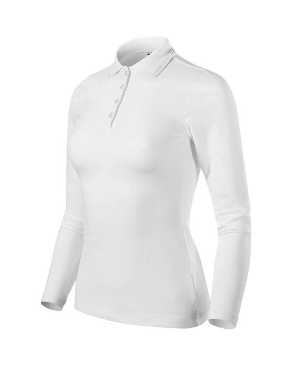 Levně Polokošile dámská PIQUE POLO LS 231 - XS-XXL - bílá