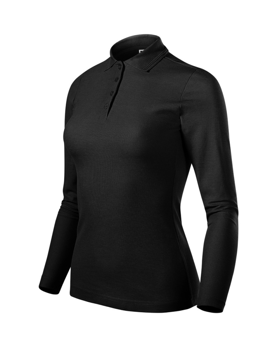 Levně Polokošile dámská PIQUE POLO LS 231 - XS-XXL - černá