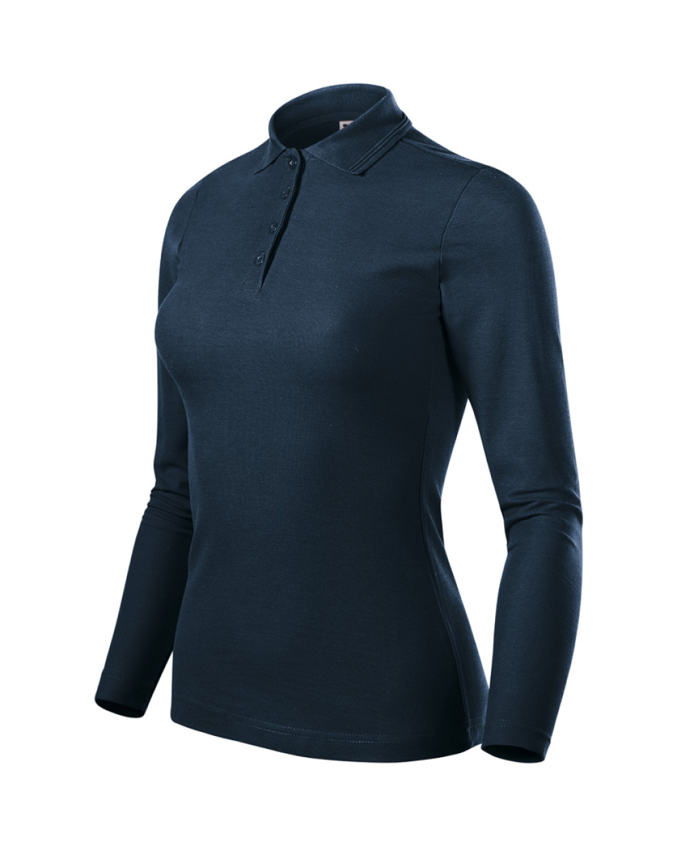 Levně Polokošile dámská PIQUE POLO LS 231 - XS-XXL - námořní modrá