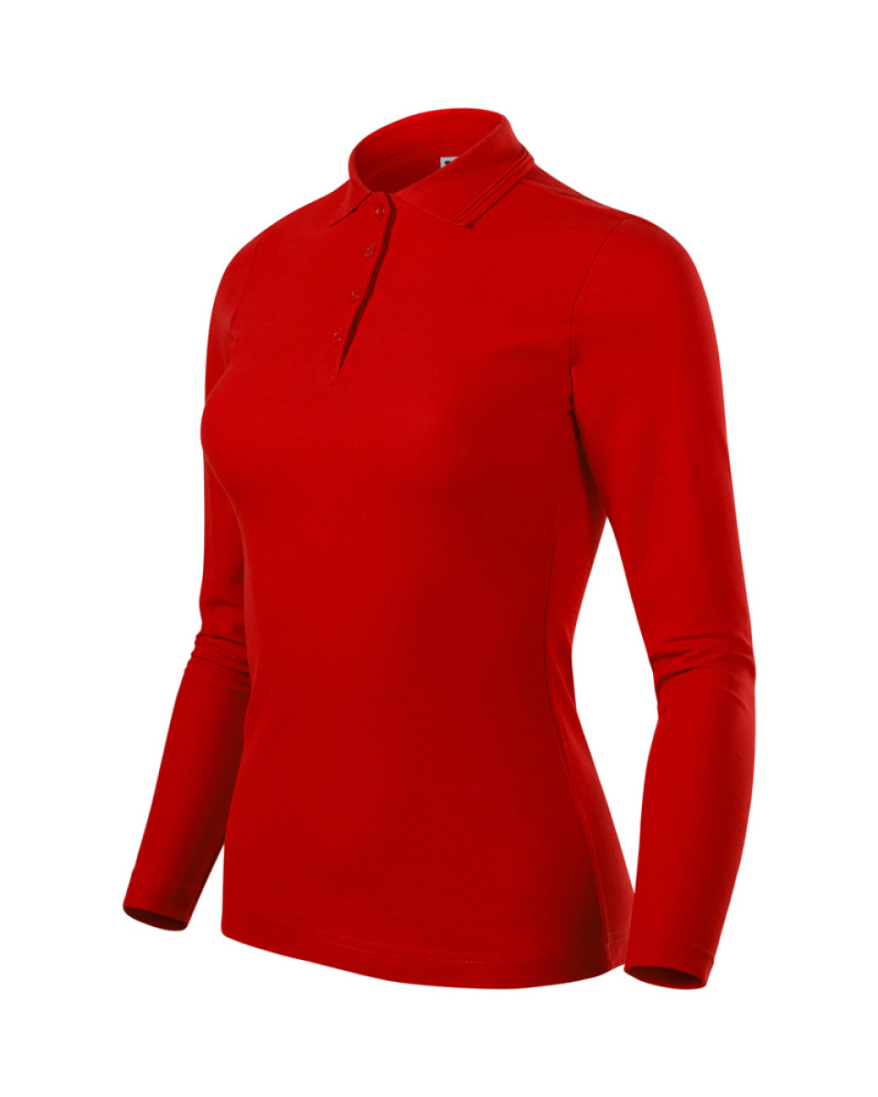 Levně Polokošile dámská PIQUE POLO LS 231 - XS-XXL - červená
