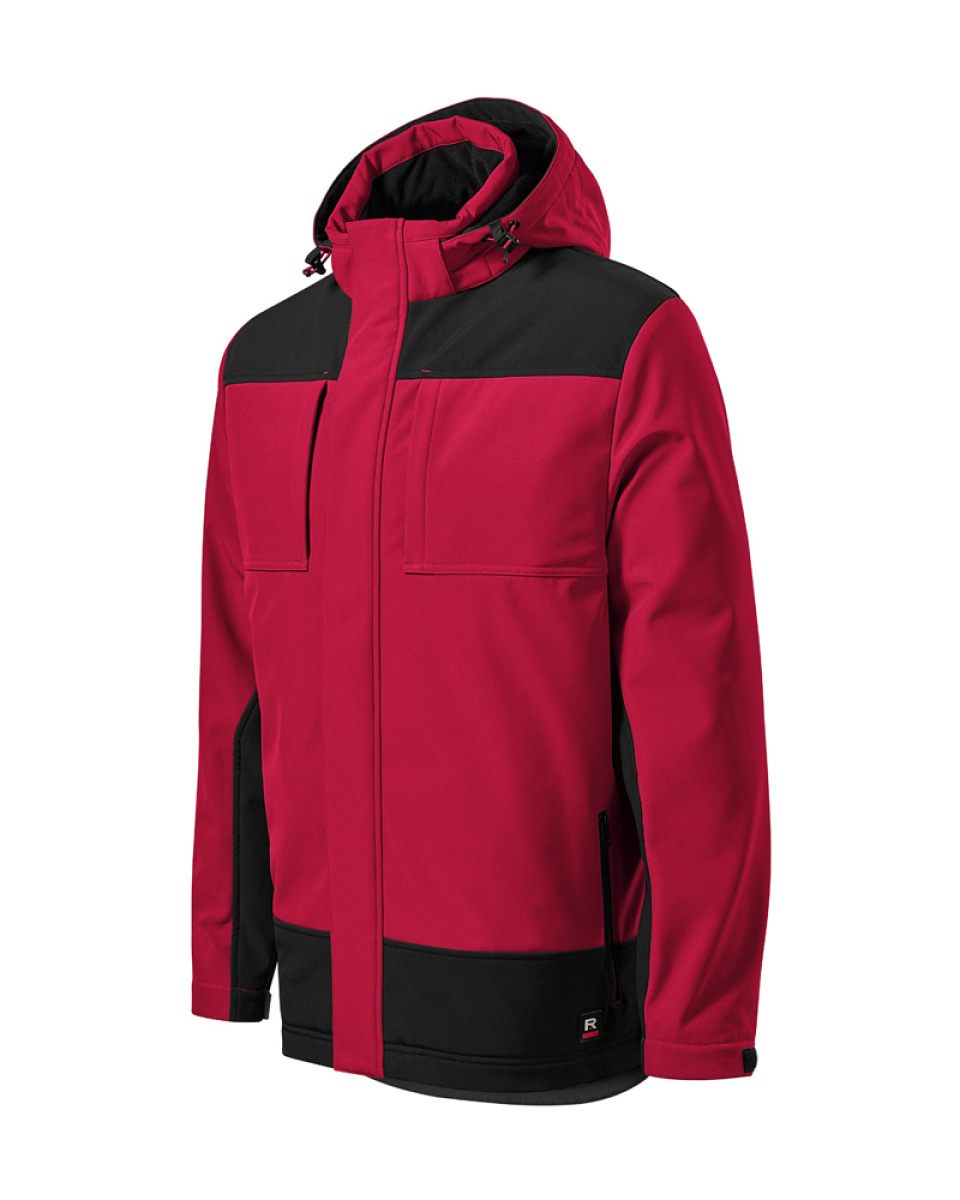 Levně Bunda softshellová VERTEX, zimní, pánská, S-3XL, malboro červená