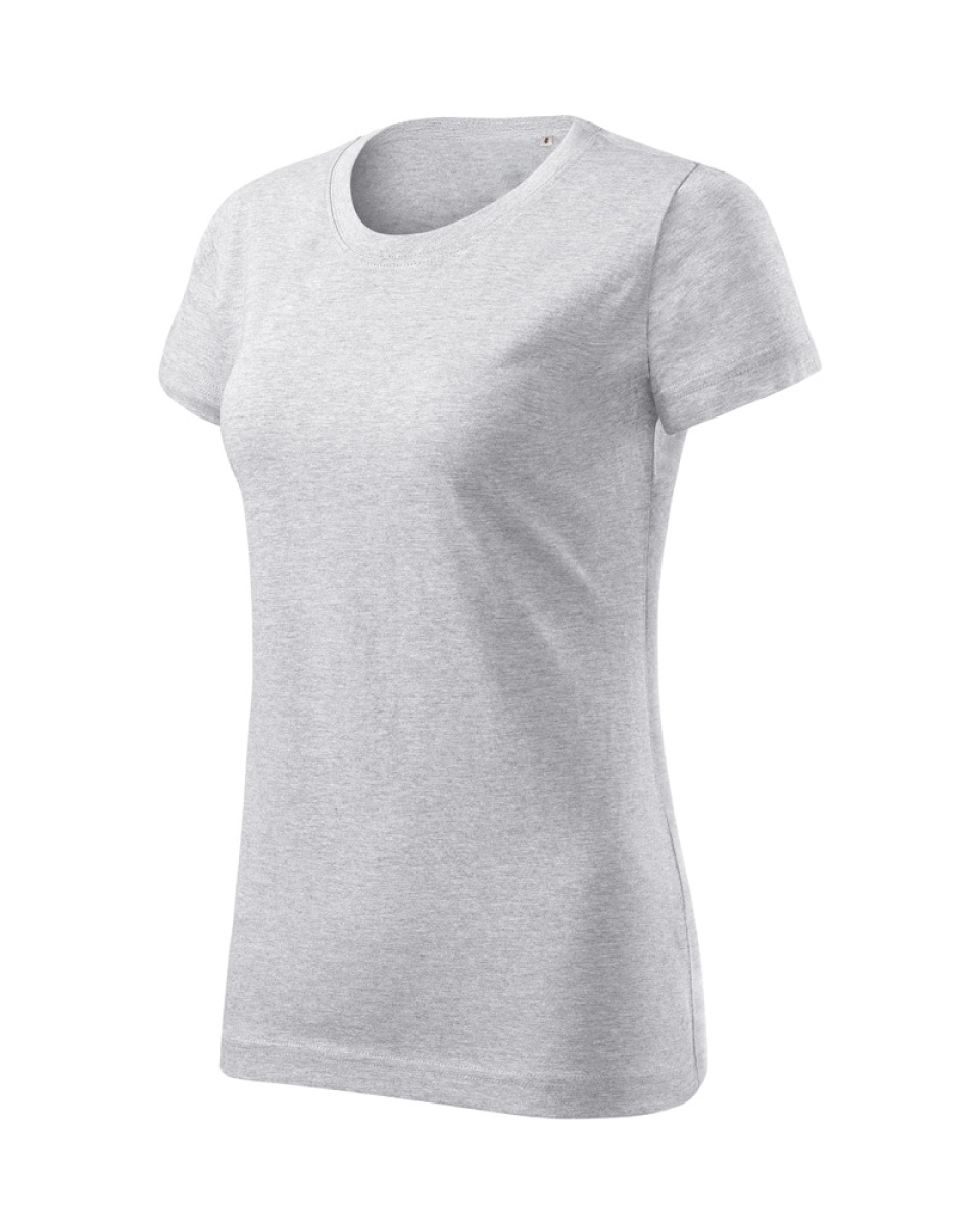 Levně Triko dámské BASIC FREE F34 - XS-XXL - světle šedý melír