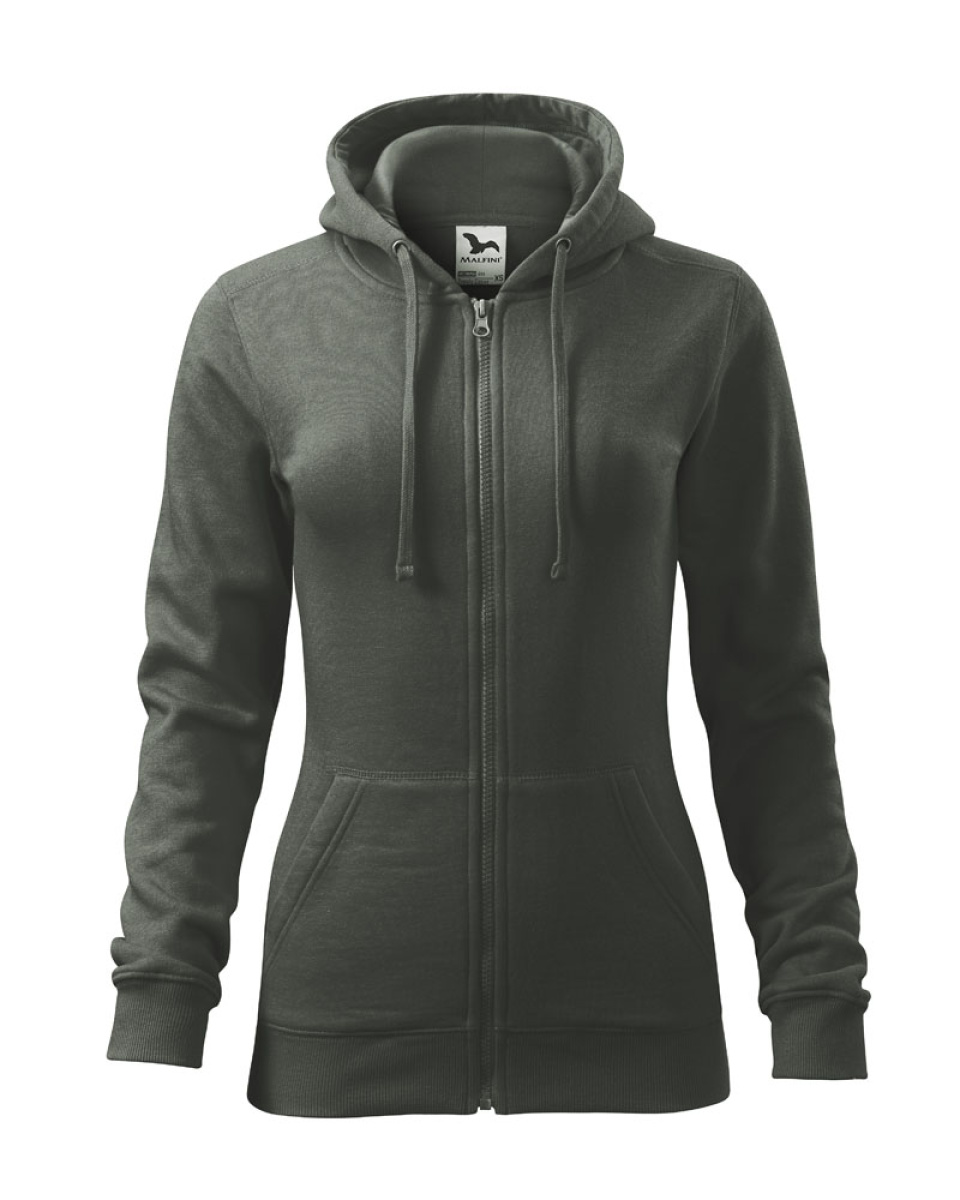 Levně Mikina dámská Trendy Zipper 411 - XS-XXL - tmavá břidlice
