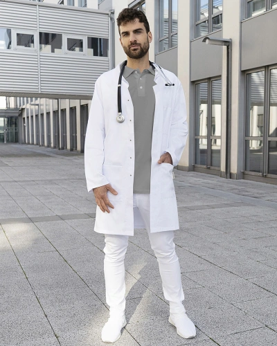 Plášt pánský zdravotní MM 6, bílý