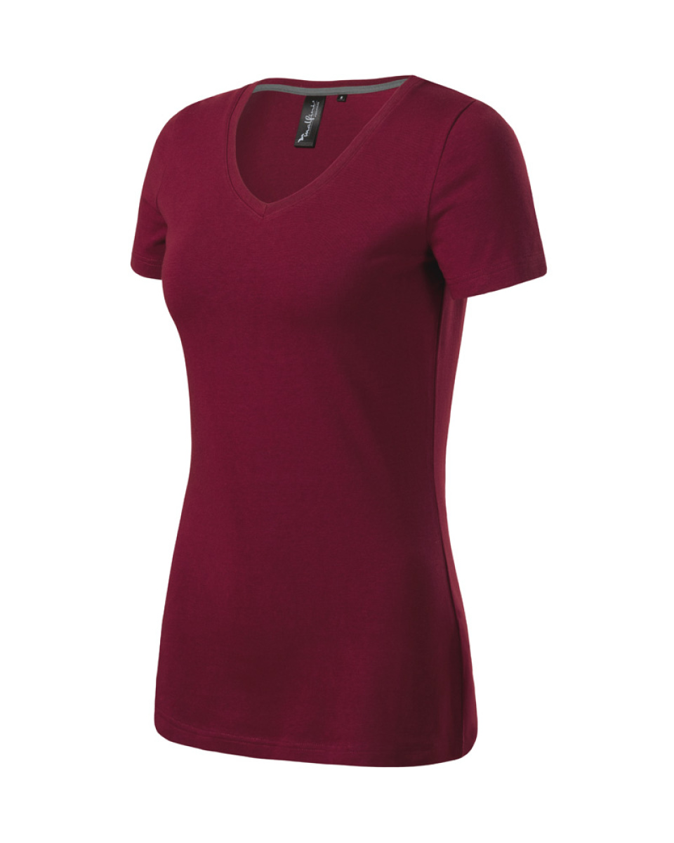 Levně Tričko ACTION V-NECK, dámské, S-XL- garnet