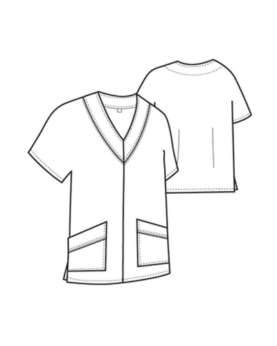 Dámská halena MAGDALÉNA, bílá-červená