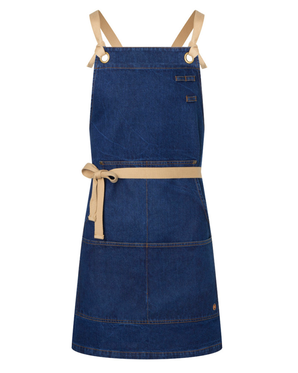 Levně Zástěra unisex, dlouhá LS41 - denim
