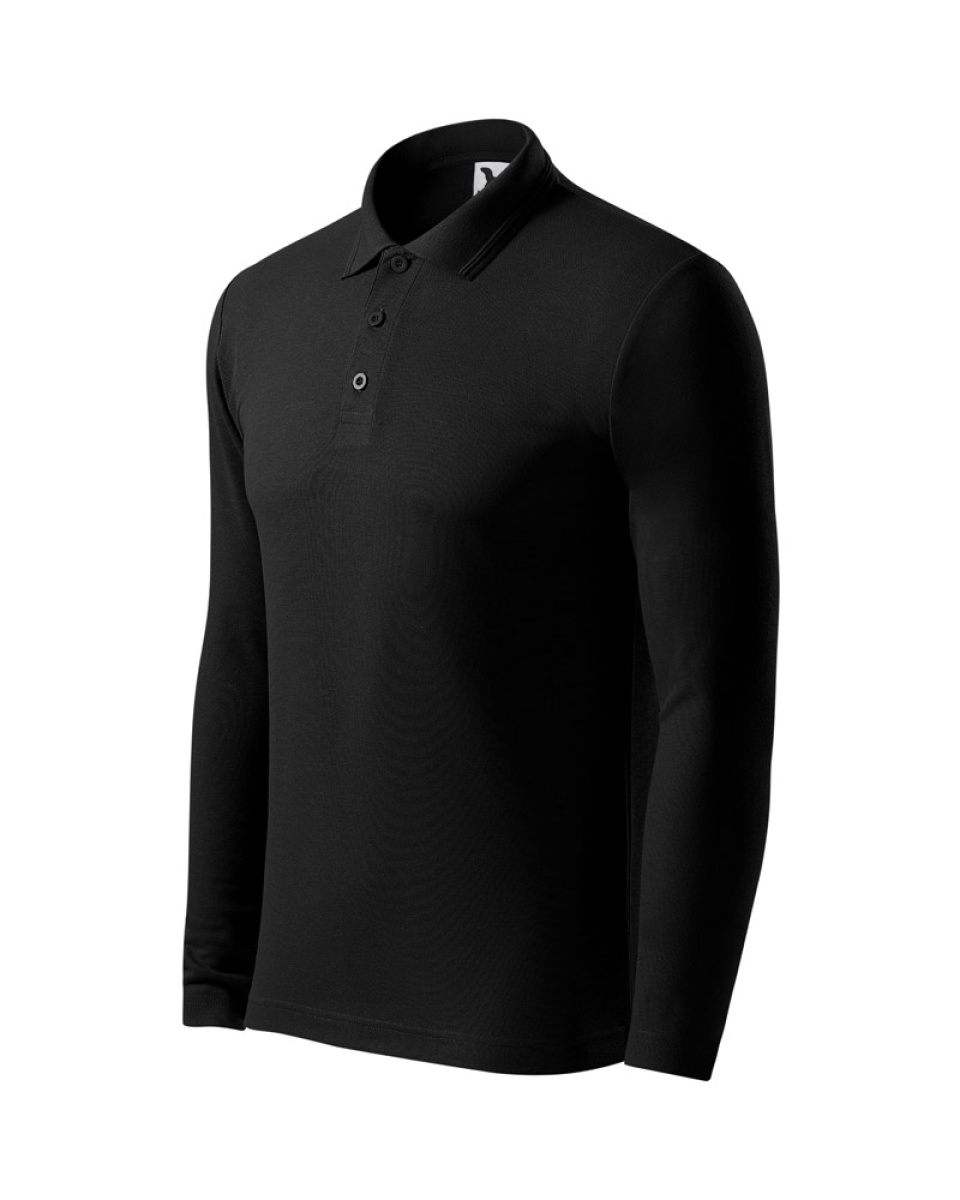 Levně ESHOP - Pánská polokošile PIQUE POLO LS 221 - S-XXL - černá