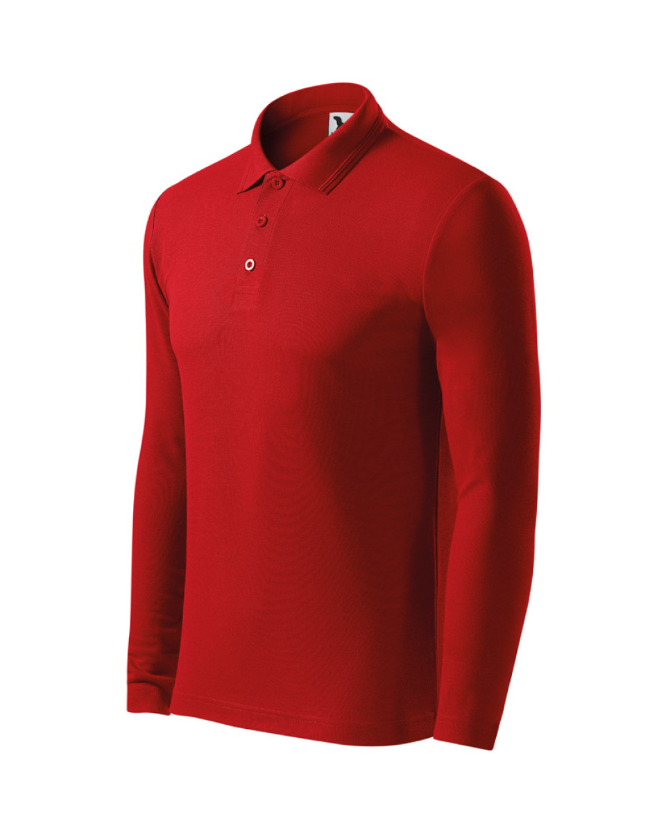 Levně ESHOP - Pánská polokošile PIQUE POLO LS 221 - S-XXL - červená