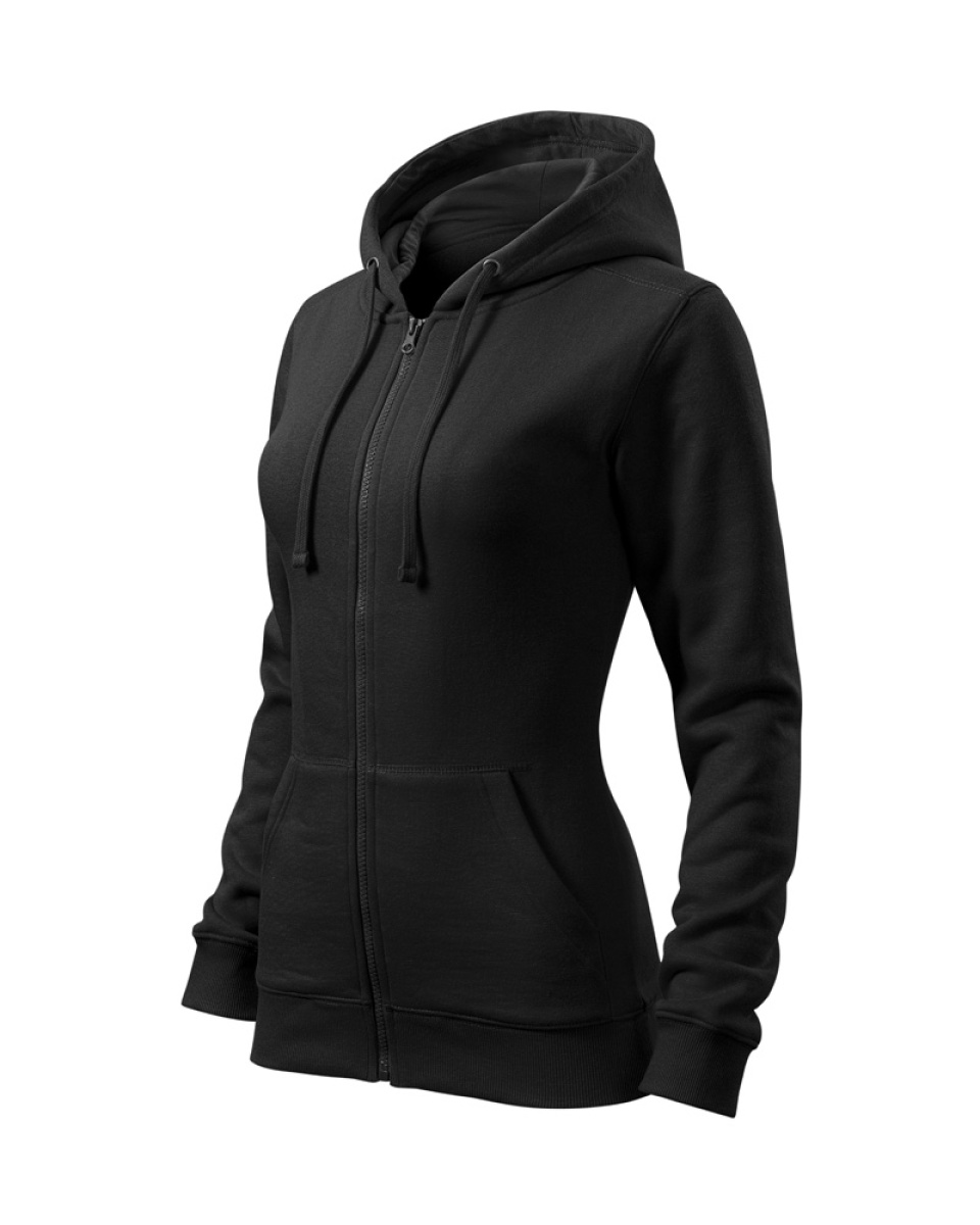 Levně Mikina dámská Trendy Zipper 411 - XS-XXL - černá