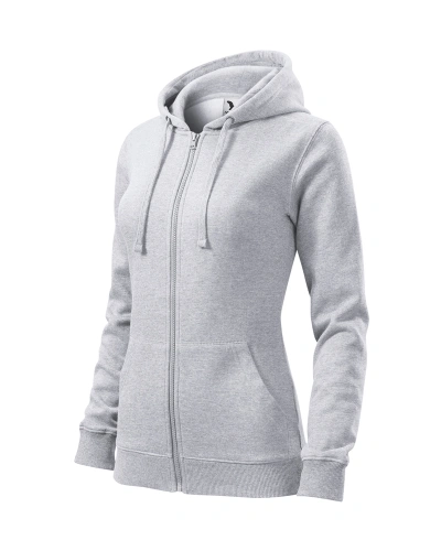 Dámská mikina TRENDY ZIPPER - světle šedý melír