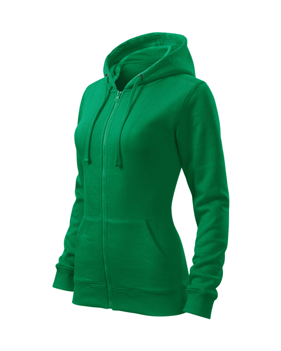 Levně Mikina dámská Trendy Zipper 411 - XS-XXL - středně zelená