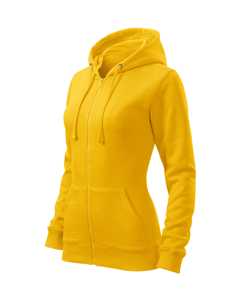 Levně Mikina dámská Trendy Zipper 411 - XS-XXL - žlutá
