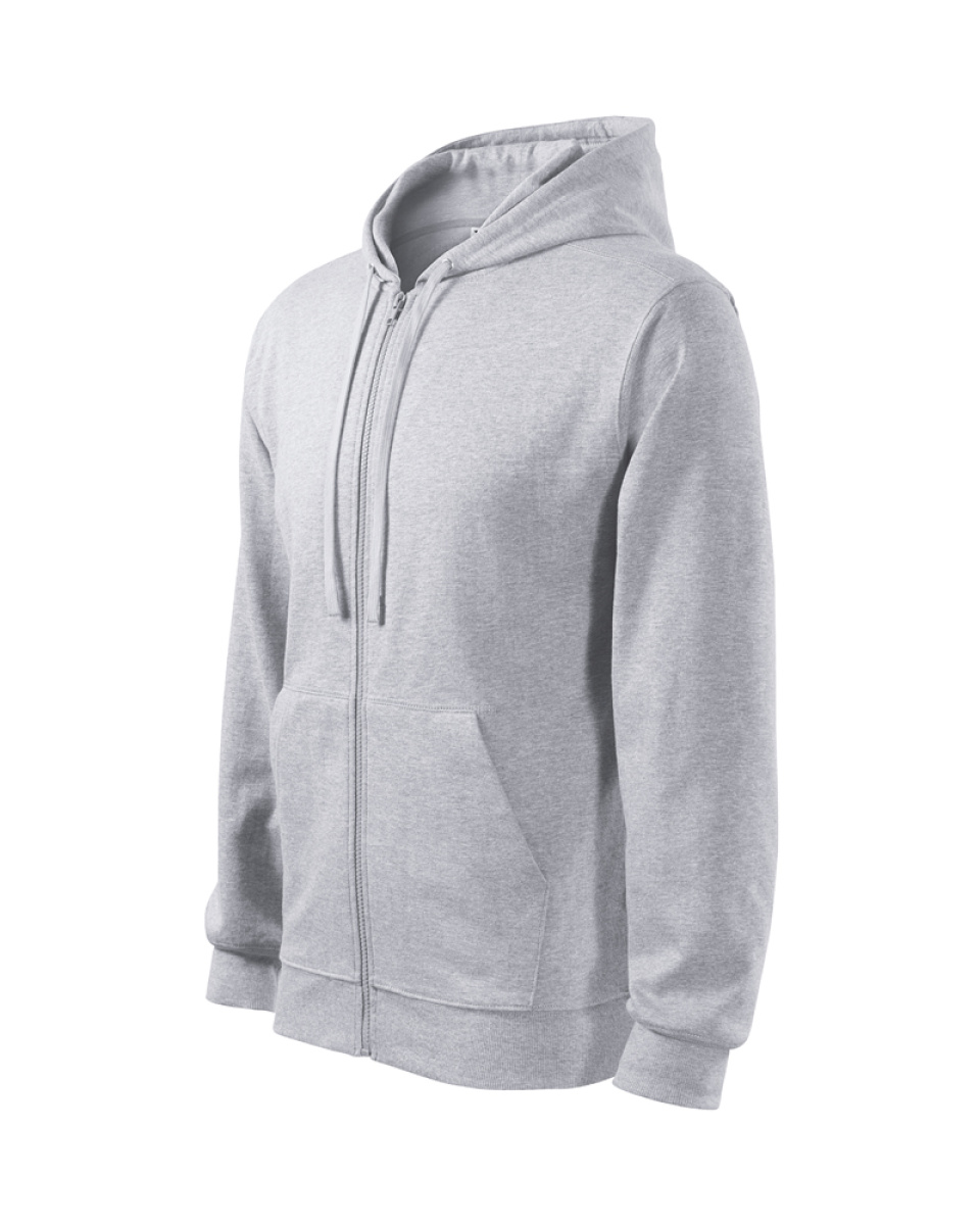 Levně ESHOP - Mikina pánská Trendy Zipper 410 - světle šedý melír