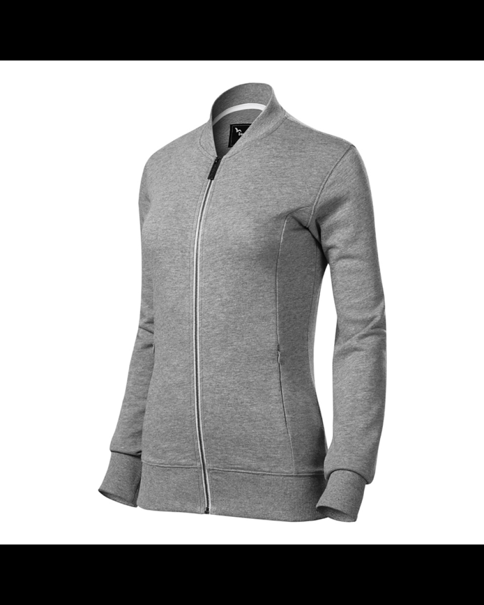Levně Mikina dámská BOMBER 454 - XS-XXL - tmavě šedý melír