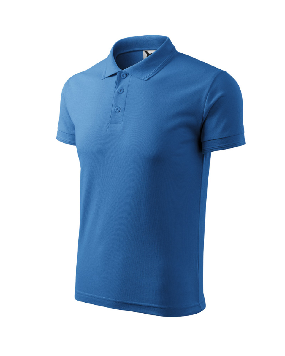 Levně ESHOP - Polokošile Pique Polo 203 - azurově modrá