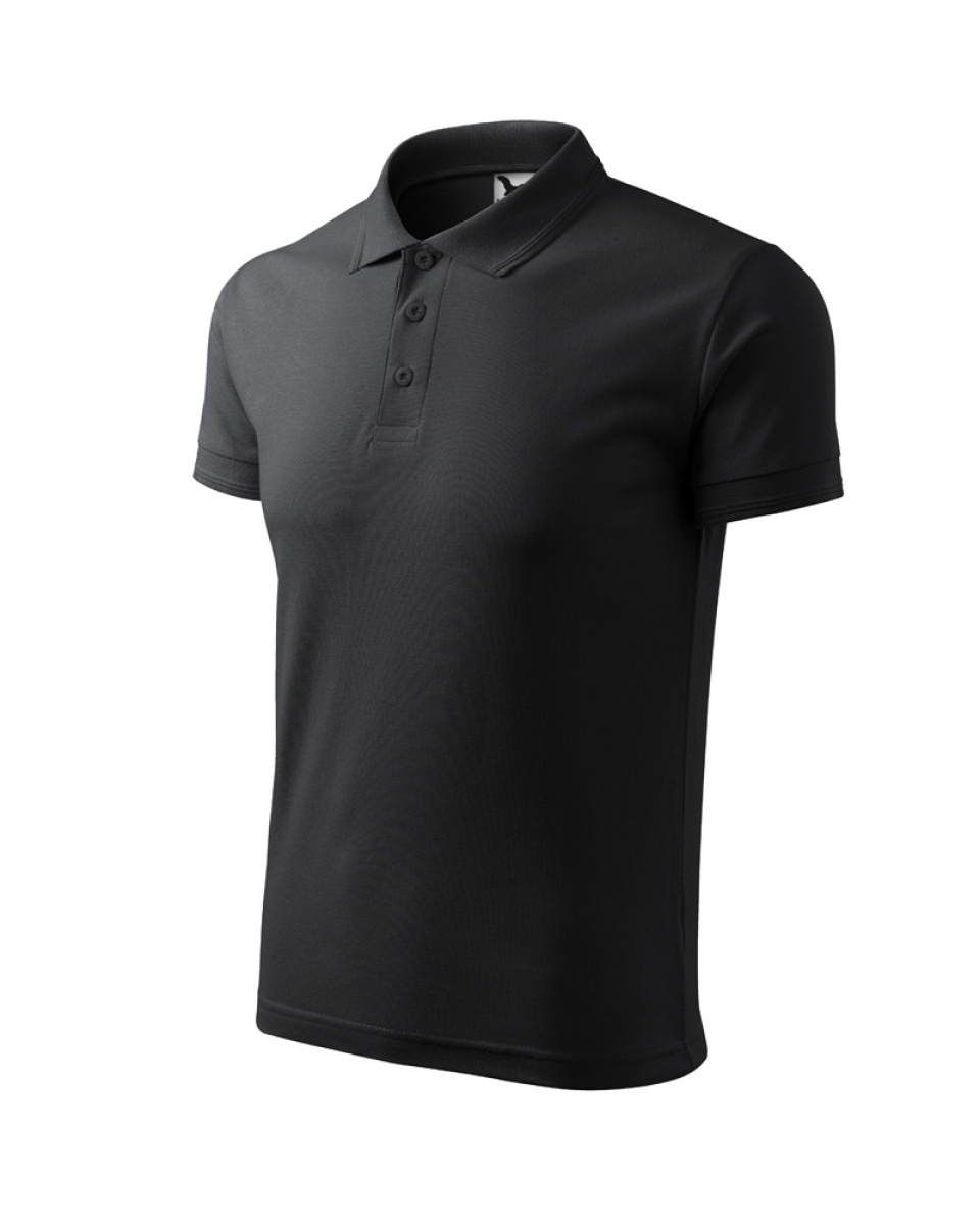 Levně ESHOP - Polokošile Pique Polo 203 - ebony grey