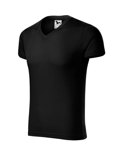 Triko Slim Fit V-neck pánské - černá