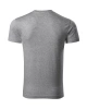 Tričko Slim Fit V-neck pánské - tmavě šedý melír
