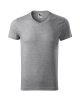 Tričko Slim Fit V-neck pánské - tmavě šedý melír