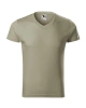 Triko Slim Fit V-neck pánské - světlá khaki Triko Slim Fit V-neck pánské - světlá khaki