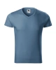 Tričko Slim Fit V-neck pánské - denim