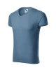 Tričko Slim Fit V-neck pánské - denim