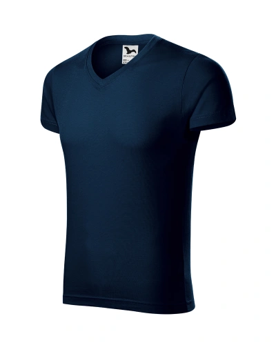 Tričko Slim Fit V-neck pánské - námořní modrá Tričko Slim Fit V-neck pánské - námořní modrá