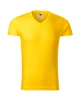 Tričko Slim Fit V-neck pánské - žlutá