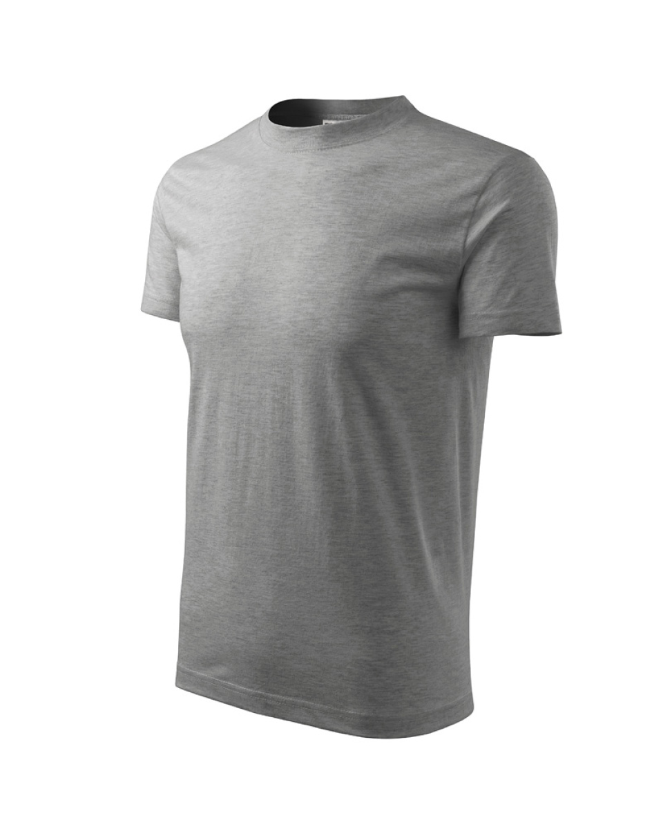 Levně ESHOP - Tričko unisex BASE R06 - tmavě šedý melír