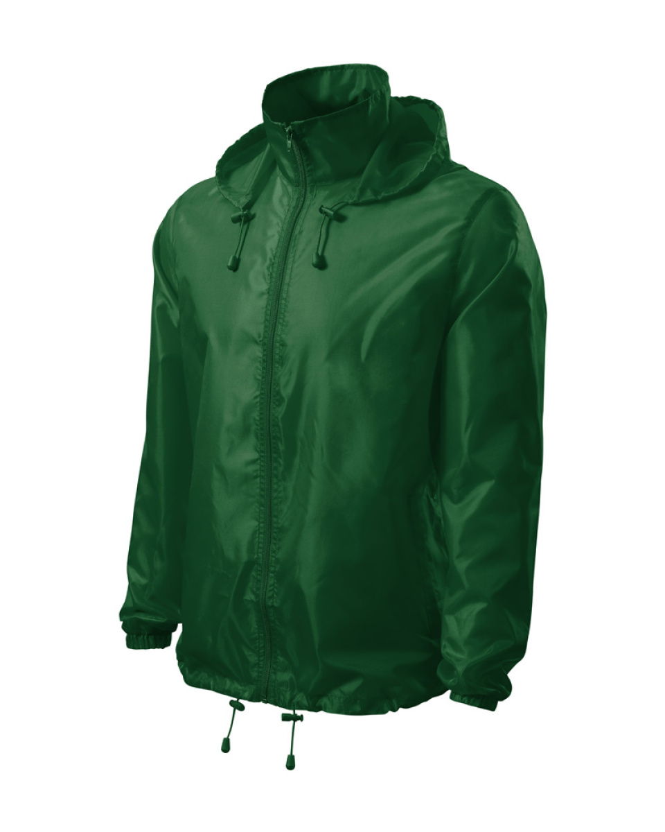 Levně ESHOP - Bunda unisex větrovka Windy 524 - lahvově zelená