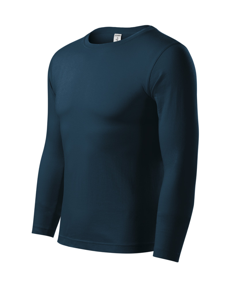 Levně E-SHOP - Unisexové tričko PROGRESS LS - námořní modrá