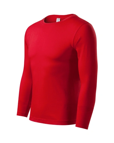 Unisexové tričko PROGRESS LS - červená