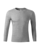 Unisexové tričko PROGRESS LS - tmavě šedý melír