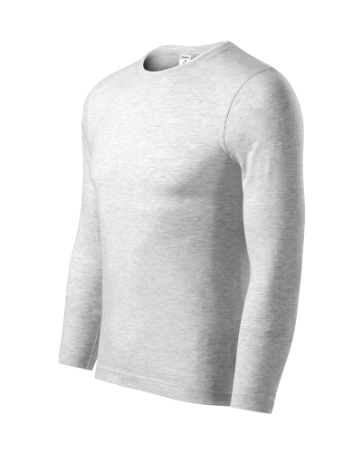 Unisexové tričko PROGRESS LS - světle šedý melír