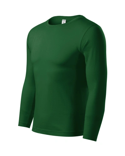 Unisexové tričko PROGRESS LS - lahvově zelená