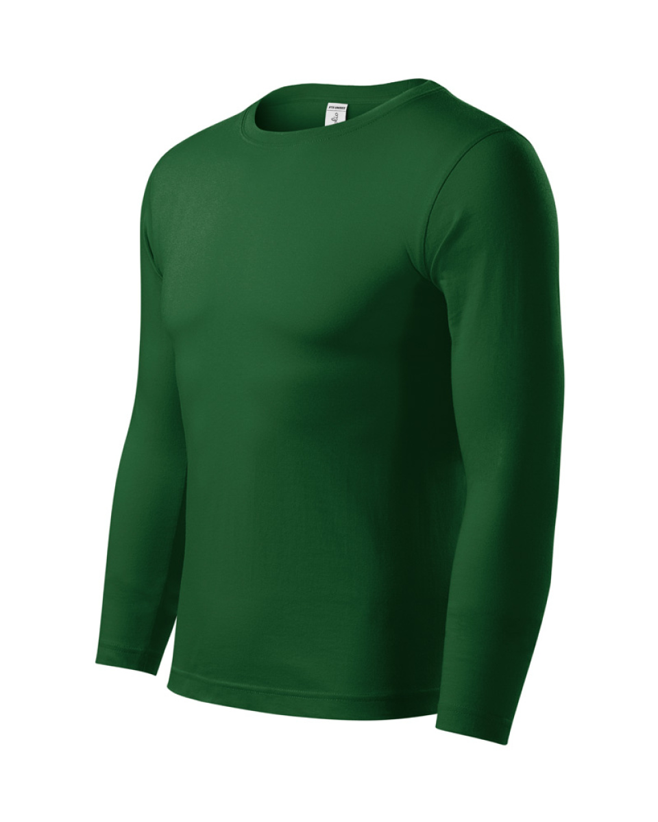 Levně E-SHOP - Unisexové tričko PROGRESS LS - lahvově zelená