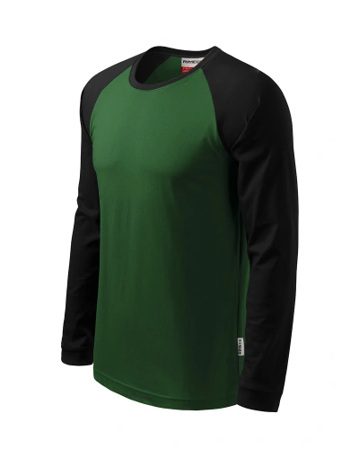 Unisexové tričko STREET LS - lahvově zelená