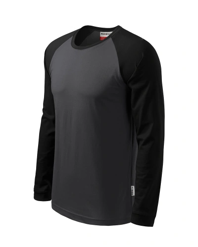 Unisexové tričko STREET LS - ebony gray